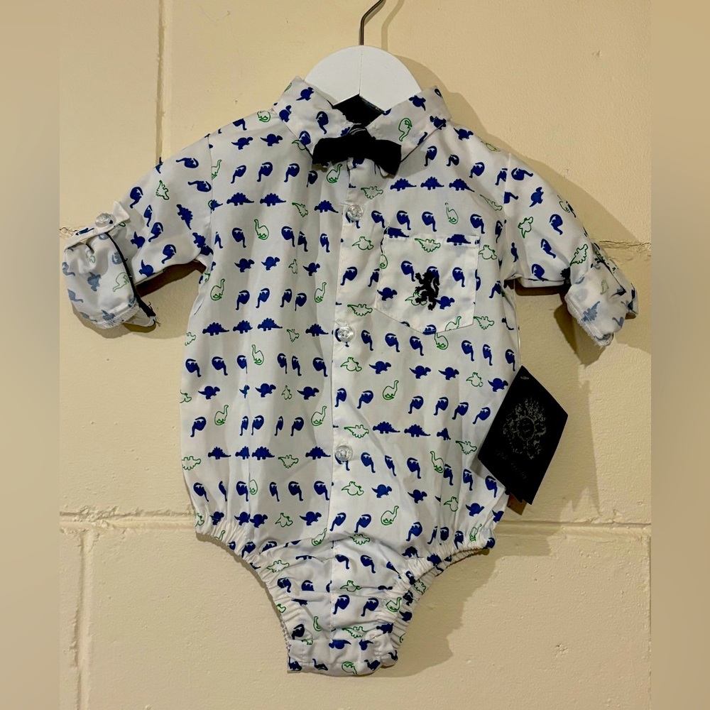 NWT English Laundry Boy’s 6/9 Month Dinosaur Onesie
